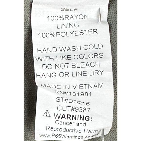 Naif Green Gauze Lined Dress Ruffled Sleeve Lightweight Cottagecore Boho M - Picture 5 of 6